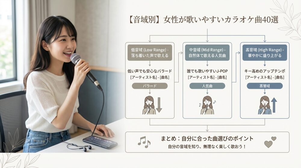 【音域別】女性が歌いやすいカラオケ曲40選