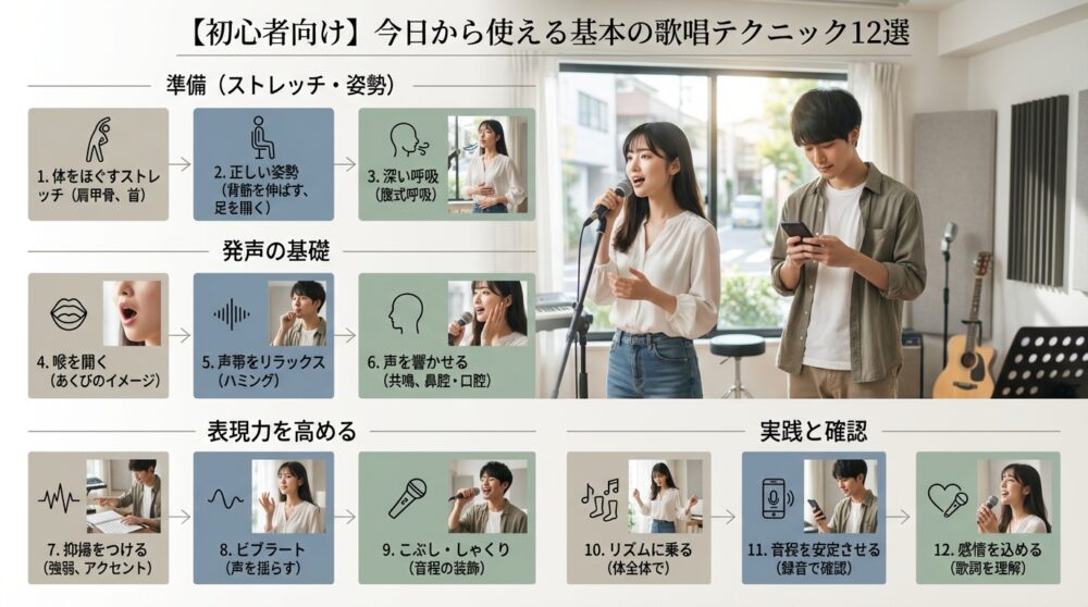 【初心者向け】今日から使える基本の歌唱テクニック12選