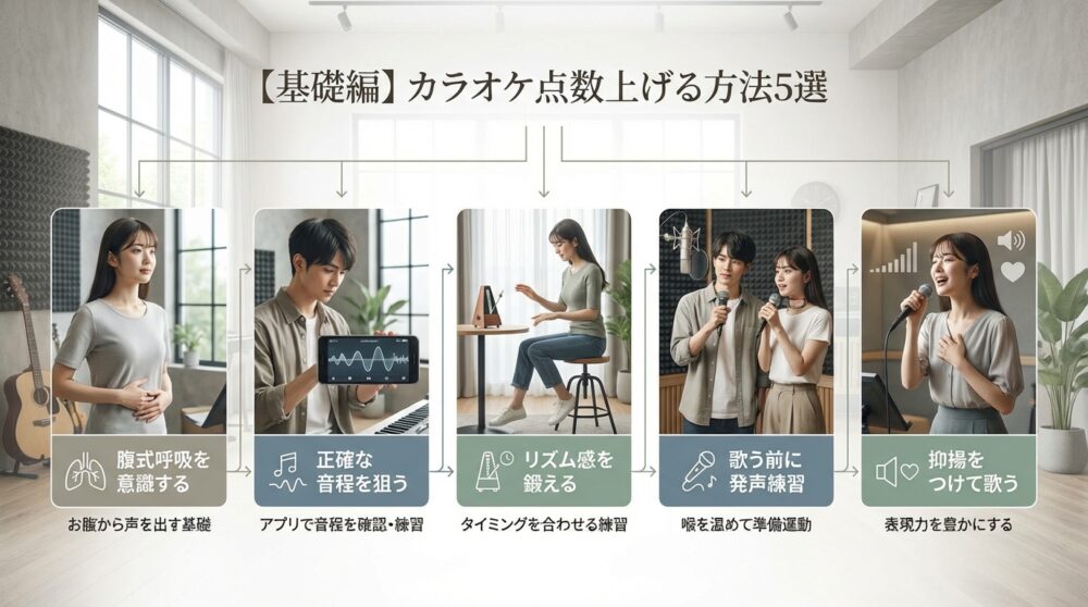 【基礎編】カラオケ点数上げる方法5選