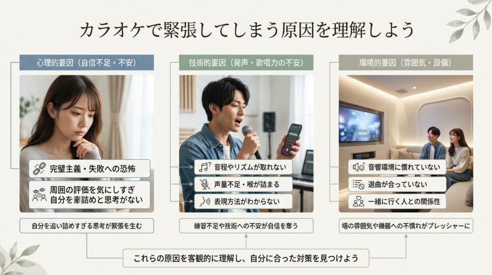 カラオケで緊張してしまう原因を理解しよう