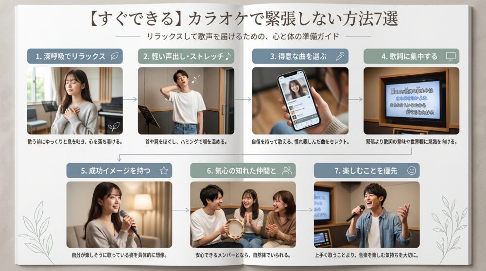 【すぐできる】カラオケで緊張しない方法7選