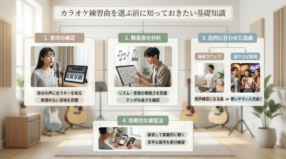 カラオケ練習曲を選ぶ前に知っておきたい基礎知識