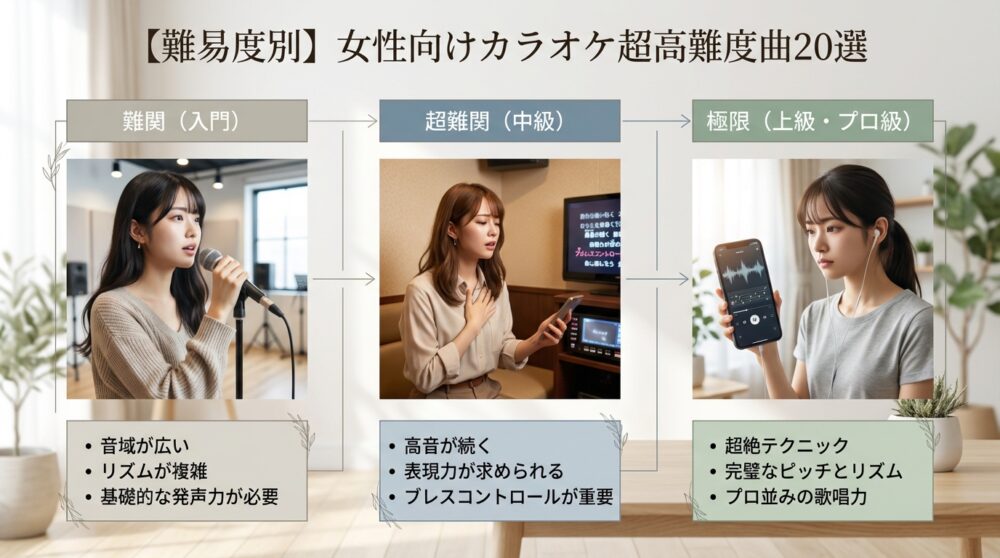 【難易度別】女性向けカラオケ超高難度曲20選