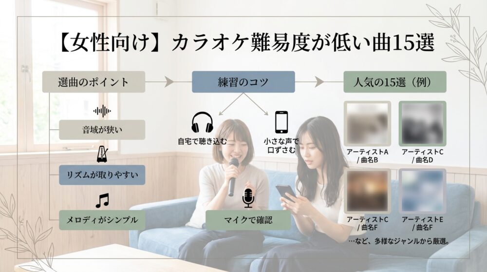【女性向け】カラオケ難易度が低い曲15選