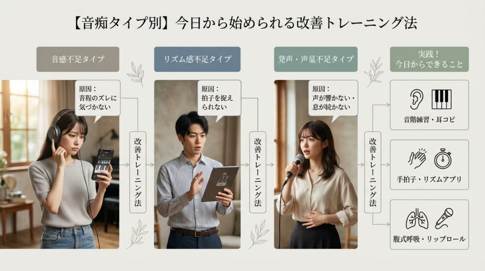 【音痴タイプ別】今日から始められる改善トレーニング法