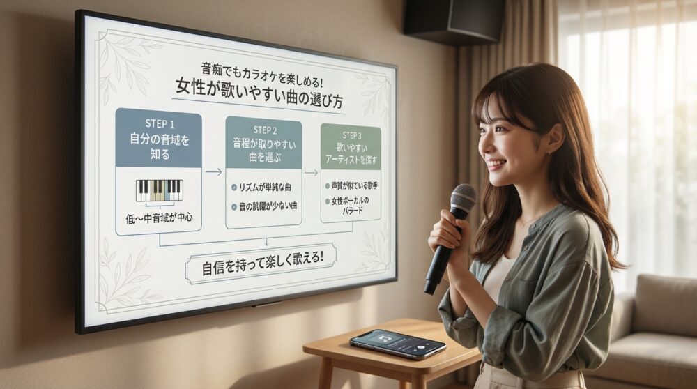 音痴でもカラオケを楽しめる！女性が歌いやすい曲の選び方