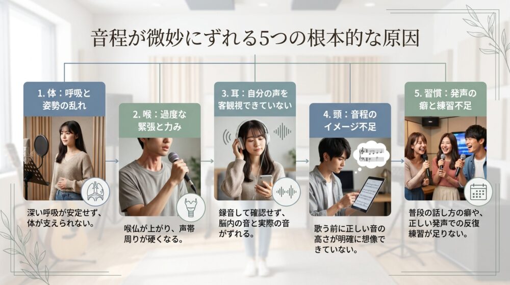 音程が微妙にずれる5つの根本的な原因