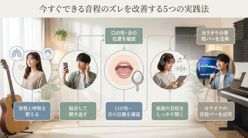 今すぐできる音程のズレを改善する5つの実践法