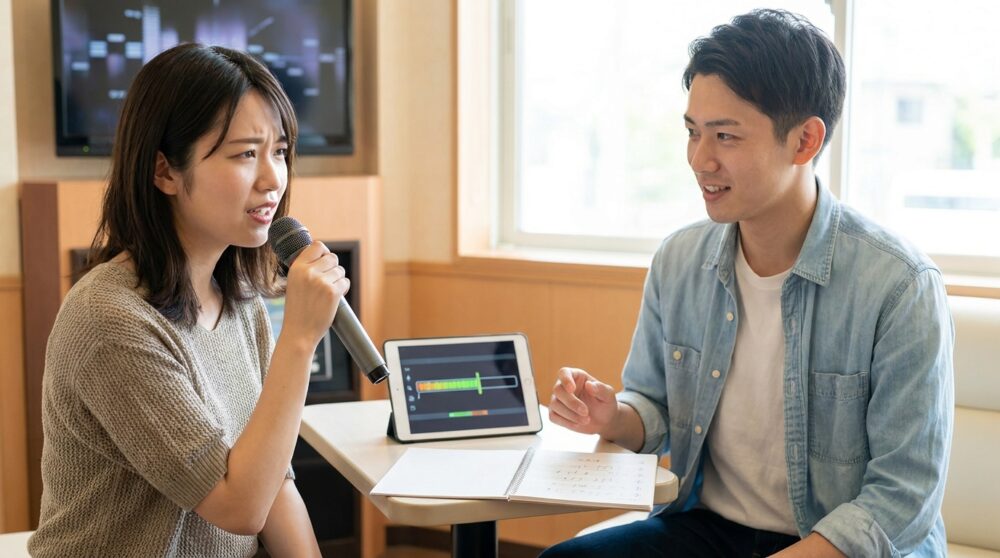 カラオケ 音程が合わないの解説イメージ
