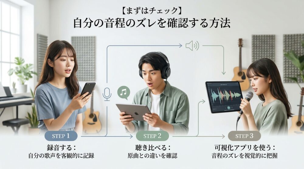 【まずはチェック】自分の音程のズレを確認する方法