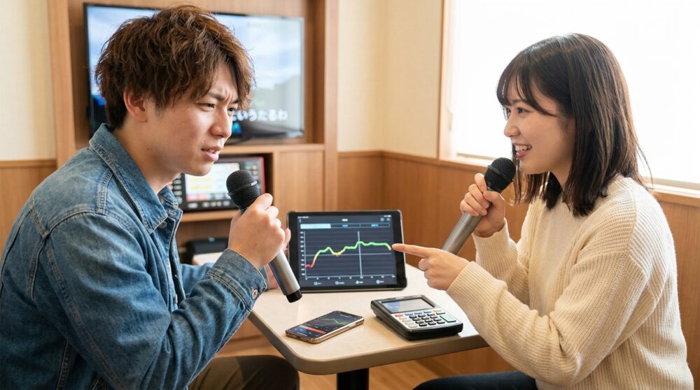 カラオケ 音程が合わない 合わせ方の解説イメージ