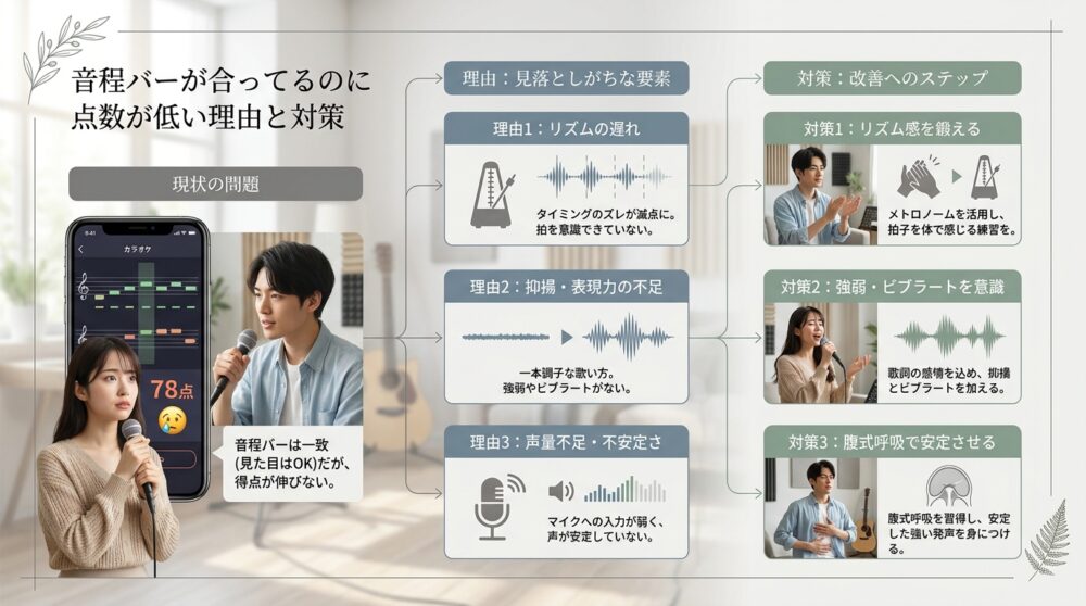 音程バーが合ってるのに点数が低い理由と対策