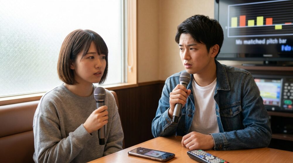 カラオケ 音程バー 合わないの解説イメージ