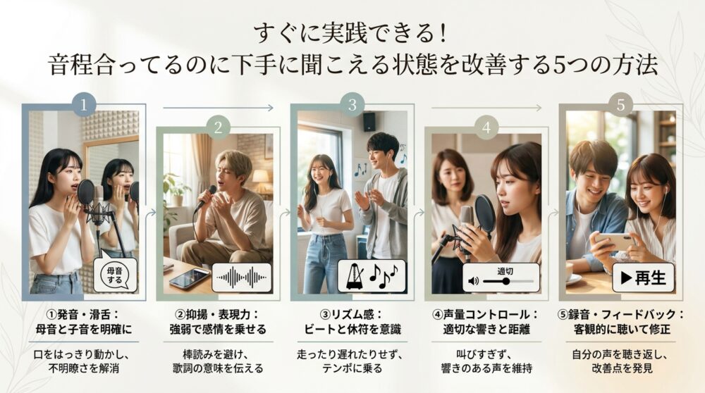 すぐに実践できる!音程合ってるのに下手に聞こえる状態を改善する5つの方法