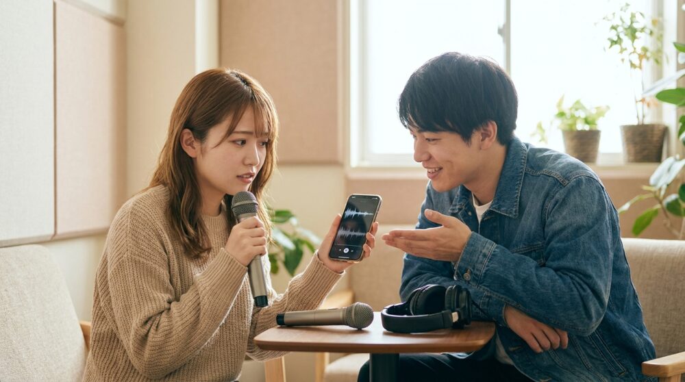 カラオケ 音程合ってるのに下手に聞こえる 原因の解説イメージ