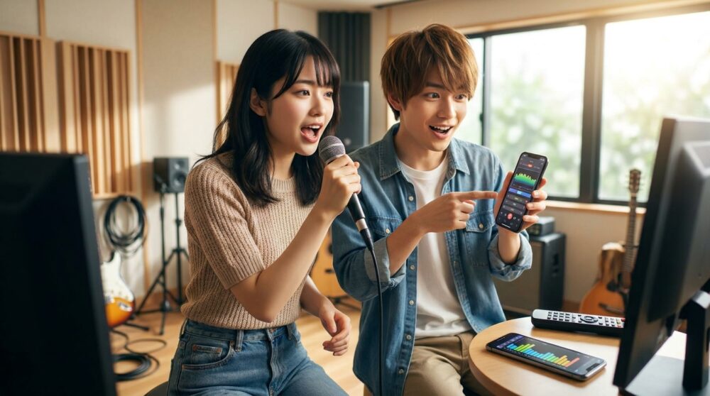 カラオケ 高得点取る方法の解説イメージ