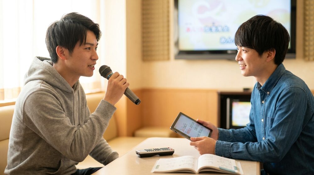 カラオケ点数取りやすい曲 男の解説イメージ