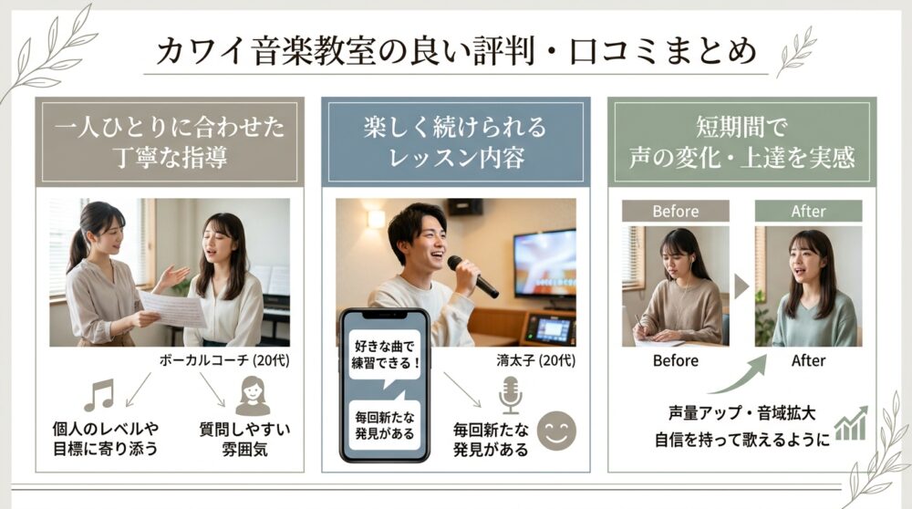 カワイ音楽教室の良い評判・口コミまとめ