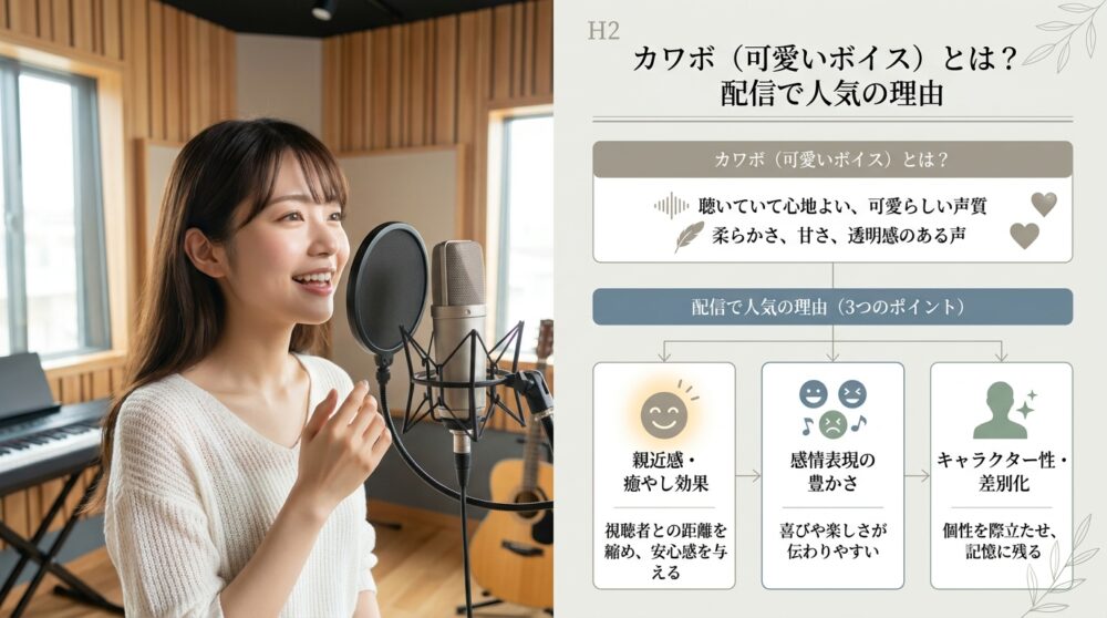 カワボ(可愛いボイス)とは?配信で人気の理由