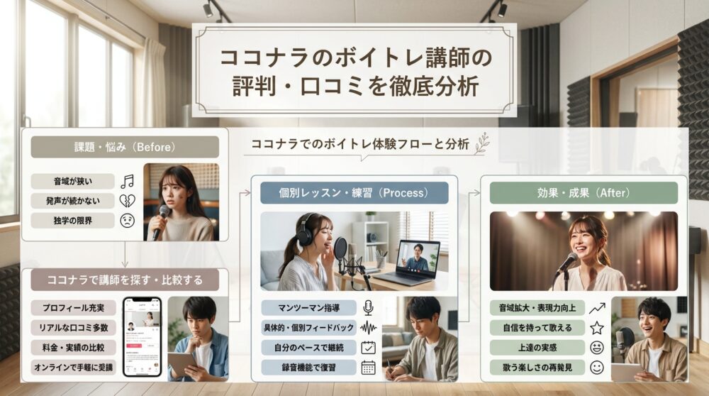 ココナラのボイトレ講師の評判・口コミを徹底分析