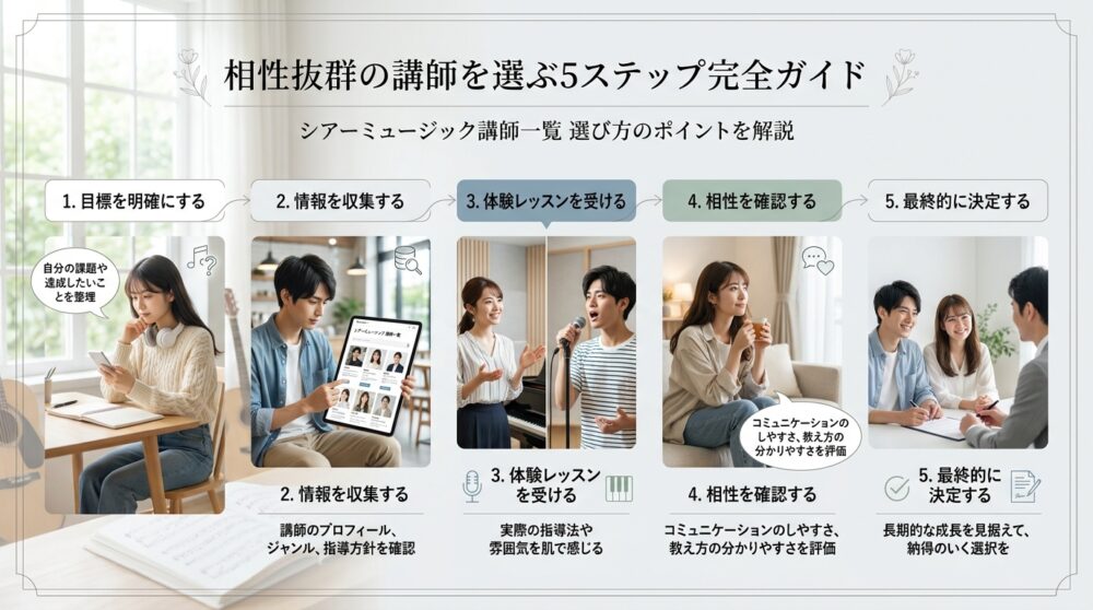 相性抜群の講師を選ぶ5ステップ完全ガイド