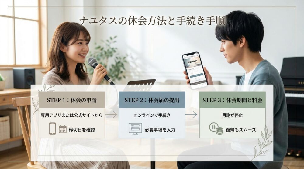 ナユタスの休会方法と手続き手順