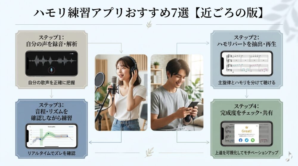 ハモリ練習アプリおすすめ7選【近ごろの版】