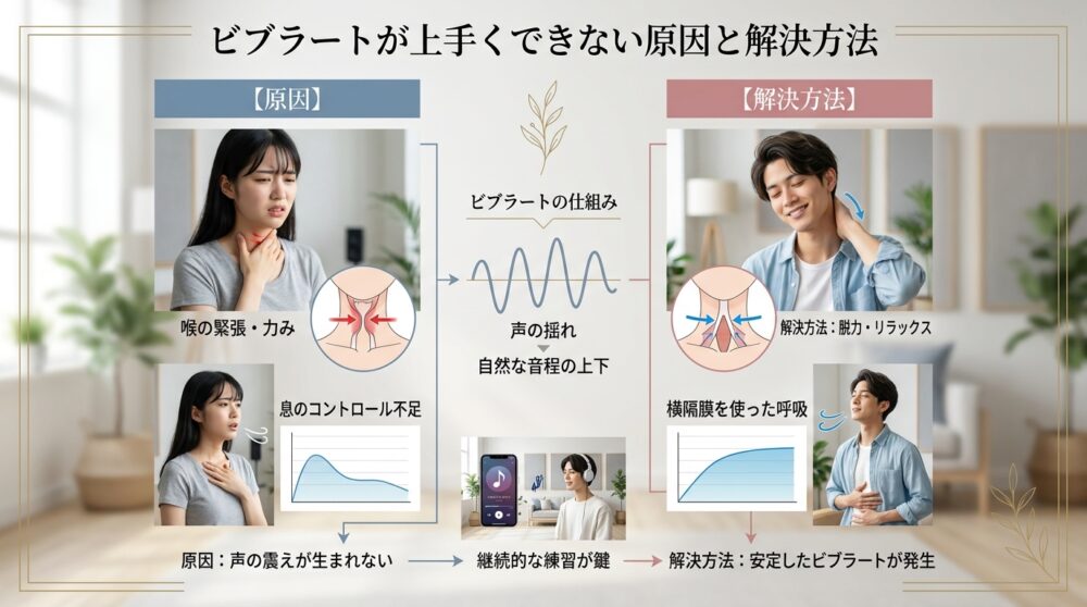 ビブラートが上手くできない原因と解決方法