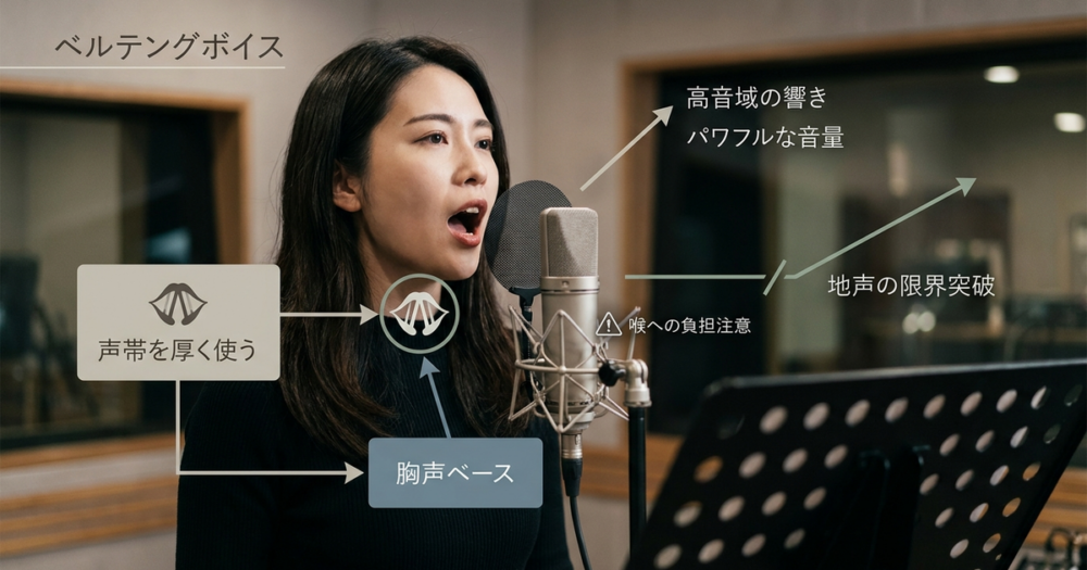 ベルティングボイスとは何か──地声の限界を超える発声メカニズムを理解する