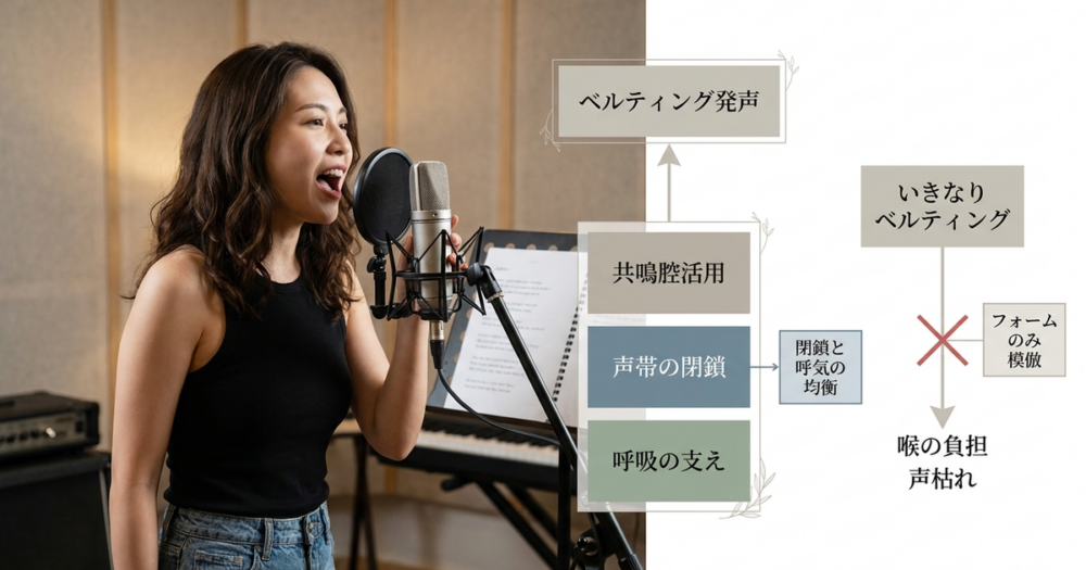 ベルティングボイスが出せない理由──喉が疲れる原因を発声メカニズムから整理しておく