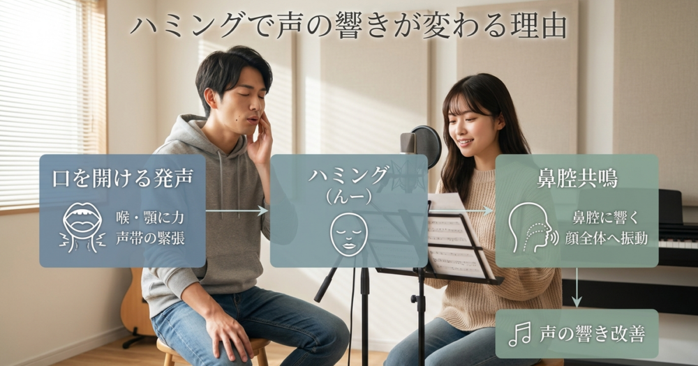 ハミングのやり方を見直すだけで、声の響きが変わってくる理由