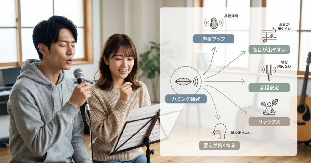 ボイトレのハミングで得られる5つの効果を整理しておく
