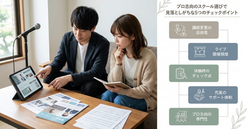 プロ志向のスクール選びで見落としがちな5つのチェックポイント