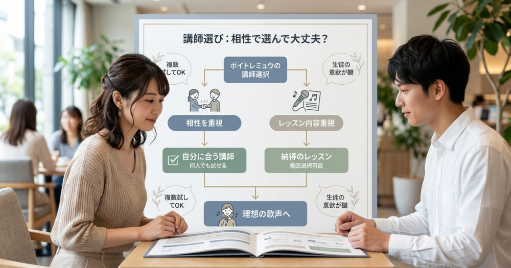 ボイトレミュウの講師は本当に相性で選んで大丈夫なのか