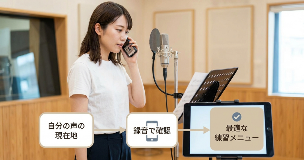 ボイトレのメニューを組み立てる前に、自分の声の現在地を把握しておく