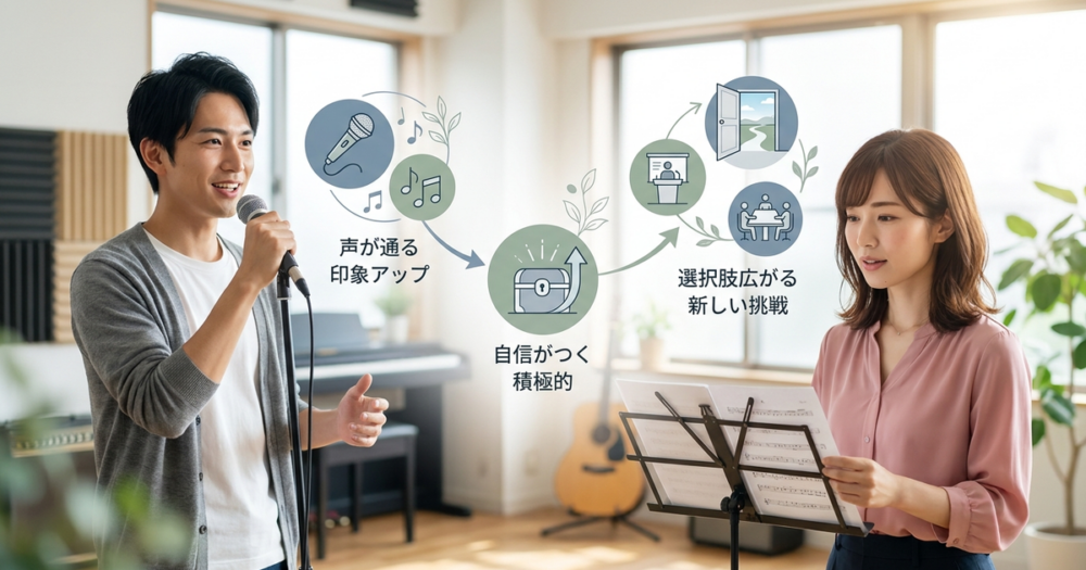ボイトレのメリットは、声だけでなく人生の選択肢を広げている