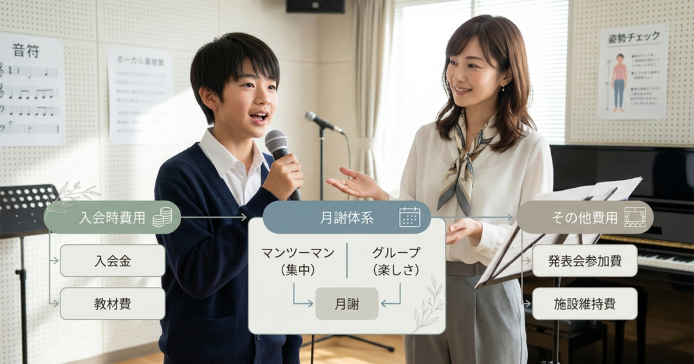 中学生におすすめのボイトレ教室の料金体系を親子で理解しておく