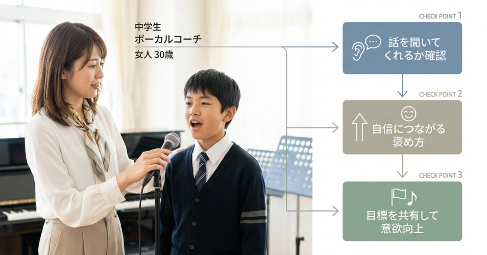 中学生向けボイトレ教室の体験レッスンで見るべきポイント