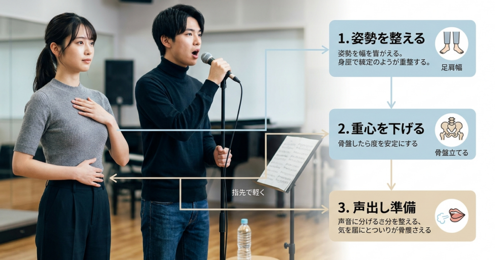低音を安定させる姿勢とボイトレの実践手順