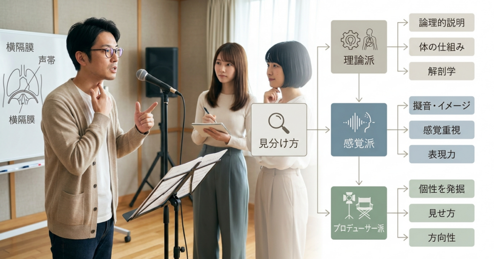 ボイトレの先生の「教え方タイプ」を見分けて自分に合う人を選ぶ
