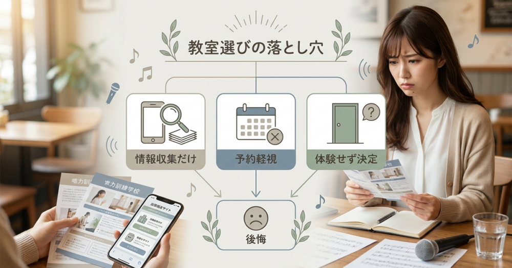 初心者がボイトレ教室選びで失敗してしまう3つの理由