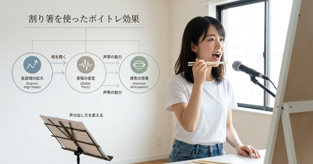 割り箸を使ったボイトレで得られる効果を具体的に確認する