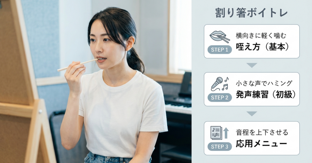 割り箸ボイトレの正しいやり方を段階別に整理する