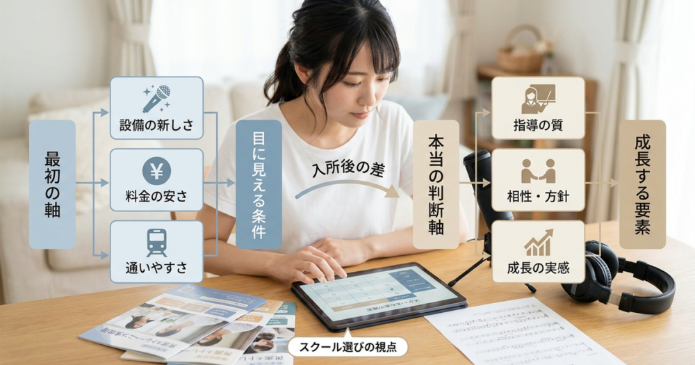 声優志望の多くが最初に選ぶスクールの軸と、入所後に差が出る本当の判断軸