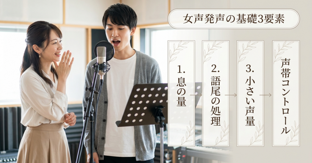 ボイトレで女声を出すとき、声帯より先に整えるべき3要素