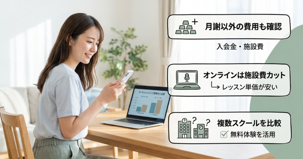 ボイトレ料金の仕組みと安く始められる理由を知っておく