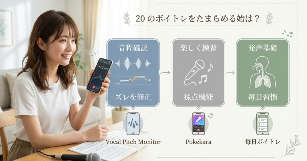 ボイトレ・歌の練習アプリ、無料おすすめ一覧を目的別に整理する