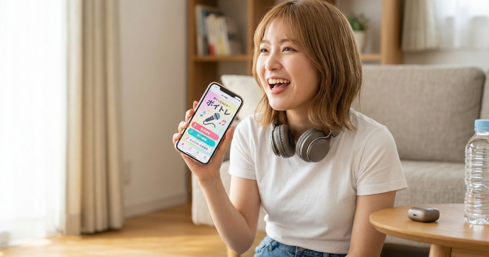 ボイトレ 歌の練習 アプリ おすすめ 無料の解説イメージ