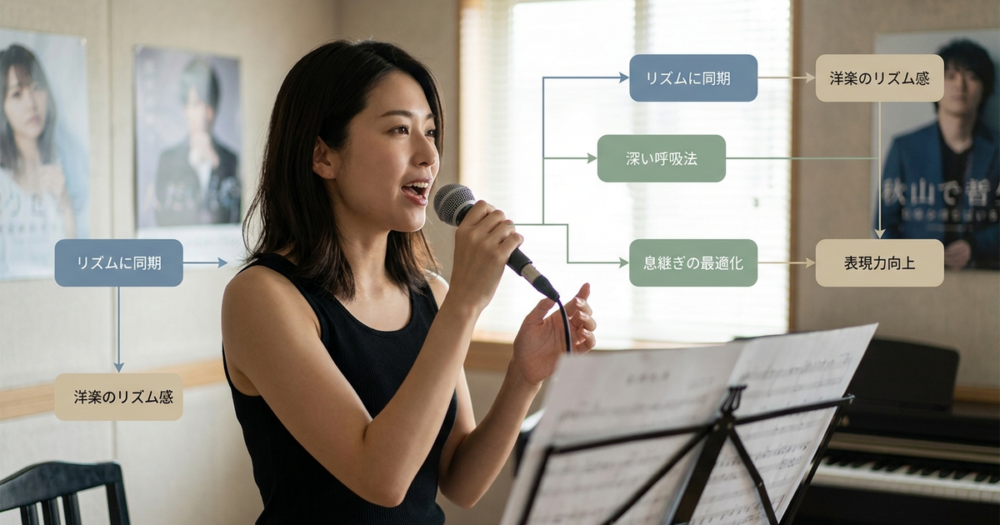 ボイトレで洋楽を歌うと、リズムに乗せた呼吸法が身についていく