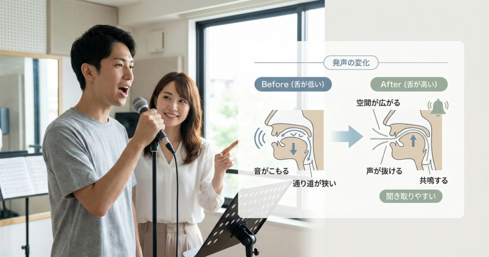 舌の位置を整えるだけで聞き返されなくなる発声の変化